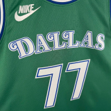 25-26 Dallas Mavericks DONCIC #77 Green Retro Top Quality Hot Pressing NBA Jersey