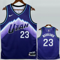 25-26 JAZZ MARKKANEN #23 Purple Top Quality Hot Pressing NBA Jersey