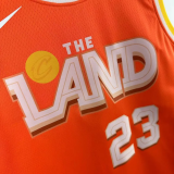 25-26 Cleveland Cavaliers JAMES #23 Orange City Edition Top Quality Hot Pressing NBA Jersey