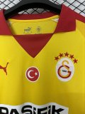 25-26 Galatasaray Yellow Long Sleeve Fans Soccer Jersey (长袖)