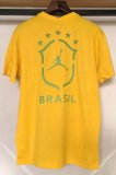 26-27 Brazil Yellow High Quality Casual T-Shirt 黄圆领