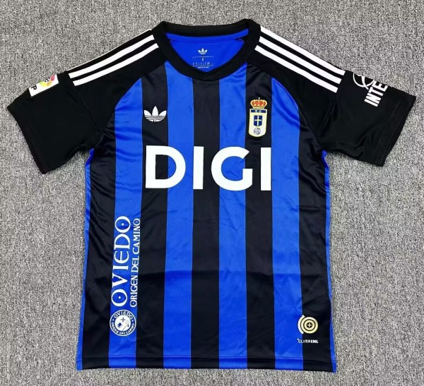 26-27 Real Oviedo Retro Version Fans Soccer Jersey