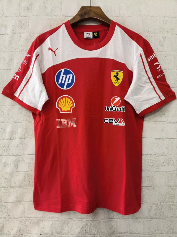 2026 F1 Ferrari New Pattern Red Short Sleeve Racing Suit