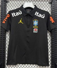 26-27 Brazil Black High Quality Polo Short Sleeve