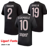 25-26 PSG Fourth Long Sleeve Player Version Soccer Jersey*长袖球员