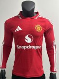 26-27 Man Utd Home Long Sleeve Player Version Soccer Jersey (长袖球员)