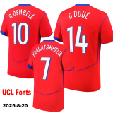 25-26 PSG Third Long Sleeve Player Version Soccer Jersey*长袖球员