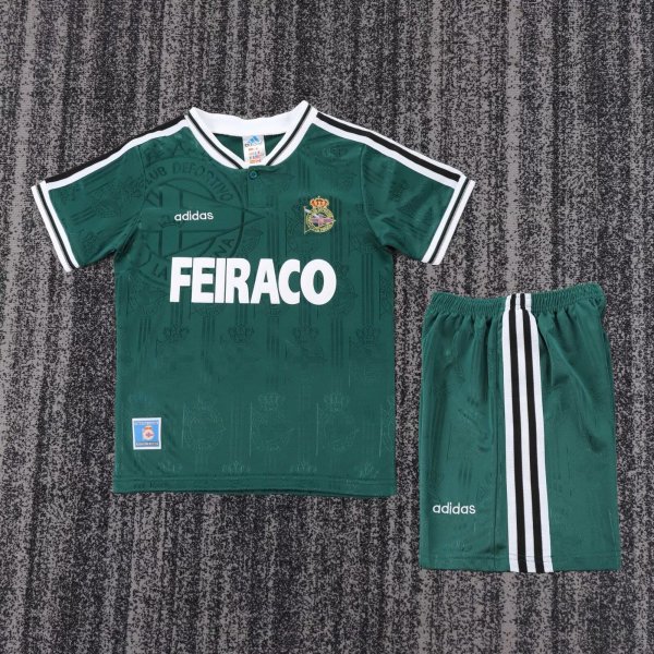 1999-2000 La Coruna Away Retro Kids Soccer Jersey
