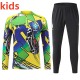 26-27  Brazil High Quality Kids Half Pull Tracksuit