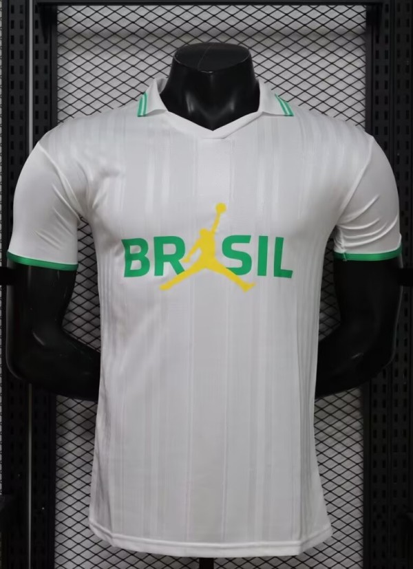 26-27 Brazil White Casual Version Player Version Soccer Jersey
