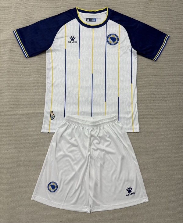 2026 World Cup Bosnia And Herzegovina Away Kids Soccer Jersey