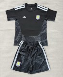 26-27 Aston Villa Black GoalKeeper Kids Soccer Jersey