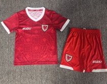 27-28 Wales Home Kids Soccer Jersey