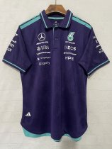 2026 F1 Benz New Pattern Short Sleeve Racing Suit