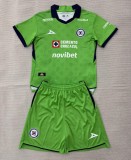 26-27 Cruz Azul Green Goalkeeper Kids Soccer Jersey