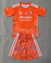 26-27 Tigres UANL Orange Goalkeeper Kids Soccer Jersey