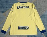 26-27 Club America Yellow 110th Anniversary Edition Long Sleeve Fans Soccer Jersey (长袖)*带广告