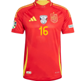 2024 Spain European Cup Home Long sleeves Fans Version Soccer Jersey