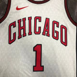 22-23 Bulls ROSE #1 White City Edition Top Quality Hot Pressing NBA Jersey