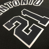 22-23 SA Spurs DUNCAN #21 Black Top Quality Hot Pressing NBA Jersey (Retro Logo)