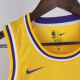 2023 LAKERS JAMES #6 Yellow Top Quality Hot Pressing Kids NBA Jersey