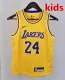 2023 LAKERS BRYANT #24 Yellow Top Quality Hot Pressing Kids NBA Jersey