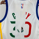 WARRIORS CURRY #30 White Top Quality Hot Pressing NBA Jersey