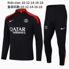 24-25 PSG High Quality Kids Half Pull Tracksuit