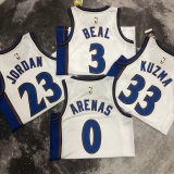 22-23 Wizards BEAL #3 White Top Quality Hot Pressing NBA Jersey (Retro Logo)
