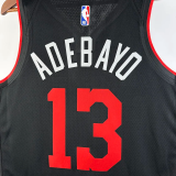 23-24 HEAT ADEBAYO #13 Black City Edition Top Quality Hot Pressing NBA Jersey (V领）