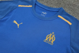 24-25 Marseille Blue Training Short Suit (100%Cotton)纯棉