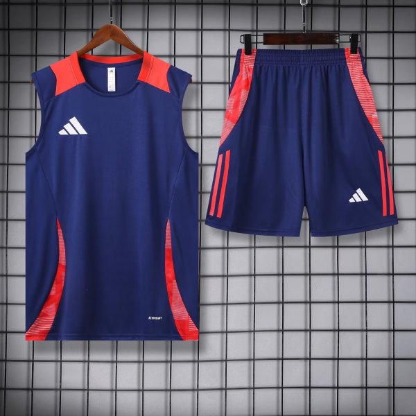 2024 AD Blue Tank Top And Shorts Suit