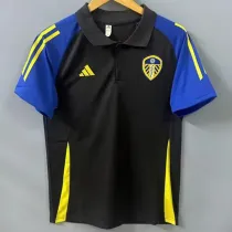 24-25 Leeds United Black Polo Short Sleeve