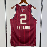 23-24 ALL-STAR LEONARD #2 Red Top Quality Hot Pressing NBA Jersey