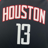 23-24 Rockets HARDEN #13 Black Top Quality Hot Pressing NBA Jersey (Trapeze Edition)