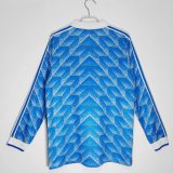 1988 Germany Away Blue Long sleeves Retro Soccer Jersey