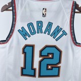 24-25 GRIZZLIES MORANT #12 White Top Quality Hot Pressing NBA Jersey