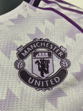 25-26 Man Utd White Purple Special Edition Player Version Soccer Jersey