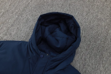 24-25 Royal Blue Hooded Windbreaker Fabric Cotton Coat 光板
