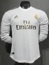 2019-2020 RMA Home Player Version Long Sleeve Retro Soccer Jersey 长袖球员