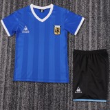 1986 Argentina Away Retro Kids Soccer Jersey