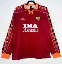 1998-1999 Roma Home Long Sleeve Retro Soccer Jersey