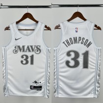 24-25 Dallas Mavericks THOMPSON #31 White City Edition Top Quality Hot Pressing NBA Jersey