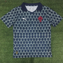 25-26 Portugal Grey Black Training Shirts *PM
