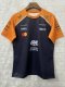 2025  F1 McLaren New Pattern Short Sleeve Racing Suit（圆领，胸前宝蓝，无号码）