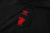 24-25 Man Utd Black Hoodie Tracksuit