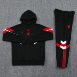 24-25 Man Utd Black Hoodie Tracksuit