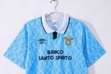 1991-1992 Lazio Home Retro Blue Soccer Jersey
