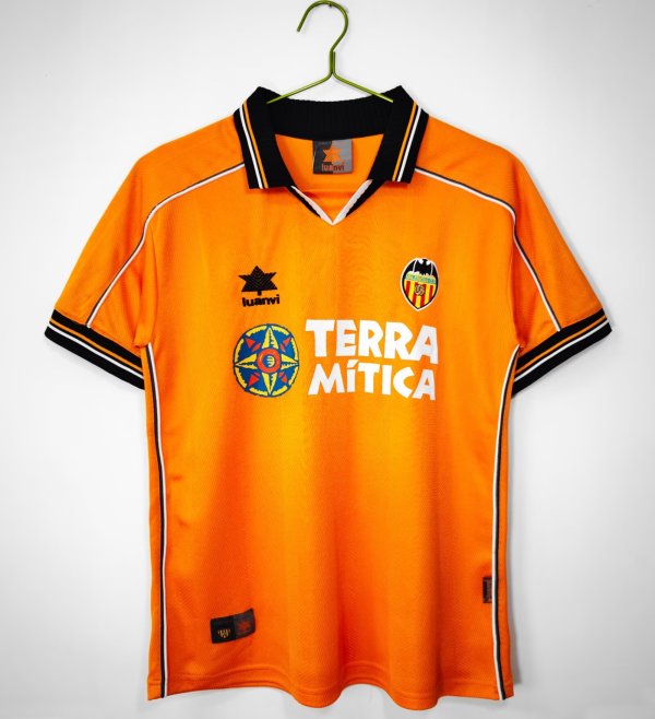 1999-2000 Valencia Away Retro Soccer Jersey