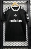 2025 AD Casual Black Fans Training shirts *三叶草